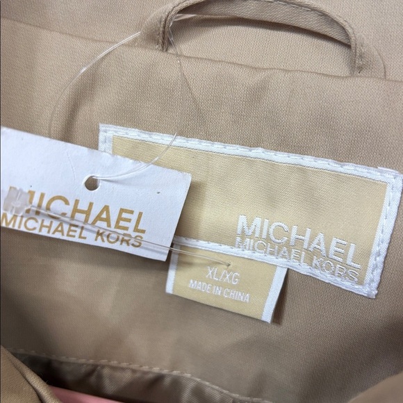 Michael Kors full button up collard belted ginger root trench coat  XL - Picture 10 of 16